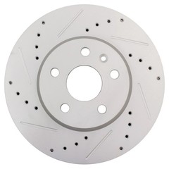 Performance Disc Brake Rotor Drilled & Slotted Front G-Coated Pair