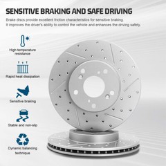 Front and Rear DRILLED SLOTTED Rotors for 2005 2006 2007 2008 – 2012 Pathfinder