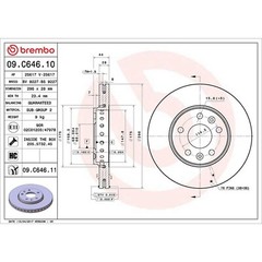 Brembo Prime Line UV Coated Vented Brake Disc 09.C646.11 – High Quality