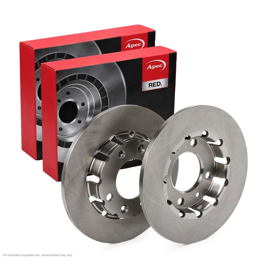 2X APEC Rear Brake Discs for FIAT 600e / 600 2024- 249mm Solid DSK3629