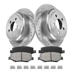 Front Rear Disc Brake Rotors Pads for 2008-2012 Dodge Nitro Jeep Liberty 3.7L 4L