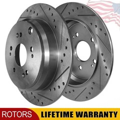 2pcs Rear Drilled Rotors for Honda CR-V 2005 2006-2016 Acura RDX 2007-2017 2018