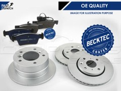 BBD4284 PREMIUM REAR 255mm SOLID BORG BECK COATED BRAKE DISCS PADS SET
