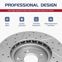 353mm For 2006 – 2008 Dodge Ram 2500 3500 Front Drilled Disc Brake Rotors