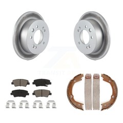 [Rear] Disc Coated Rotors Ceramic Pads And Parking Shoes Kit For Hyundai Elantra