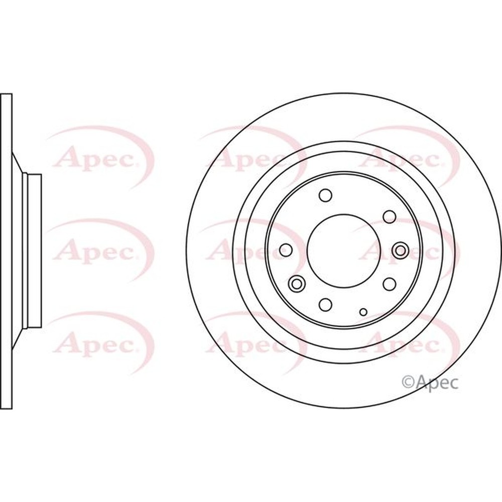 Apec Red Rear Brake Disc DSK2723 – OE High Quality Precision Engineered Part