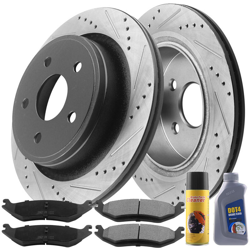 Rear Brake Rotors and Ceramic Pads for 2002 – 2018 Dodge Ram 1500 FL S28