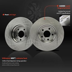 6x Front Disc Rotors & Ceramic Brake Pad for Audi A4 2012-2016 A4 Quattro A5 A6