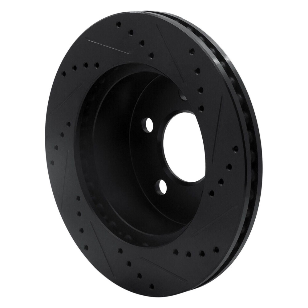 For Jeep Cherokee 99-01 Brake Rotor eLINE Drilled & Slotted 1-Piece Front Driver