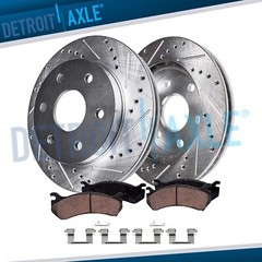 Rear Drilled Brake Rotors Brake Pads for 2015 – 2020 Chevy Colorado GMC Canyon