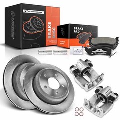 Rear Disc Brake Rotors & Brake Pads + Brake Caliper for Ford Ranger 2010 2011