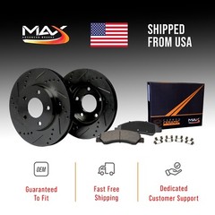 Front Drilled Slotted Rotors + Pads for 2003-2006 Ford Expedition