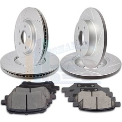2X Front & 2X Rear Discs Brake Rotors and Pads For 2004-2012 Chevrolet Malibu