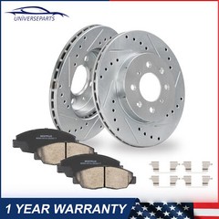 Front Disc Rotors Brake Pads 3295 For 99-05 Honda Civic Acura EL 10-14 Insight