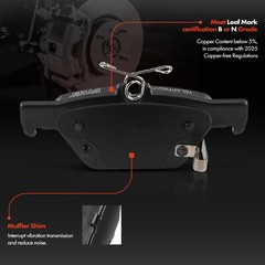 Rear Driver & Passenger Drilled Brake Rotor Brake Pad for Subaru Legacy Outback