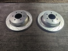(QTY 2) 54186 Rear Drilled Brake Disc Rotor for 2012-2018 Ford F-150
