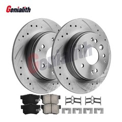 Rear Drilled Rotors Brake Pads for 2004 2005 2006 2007 2008 Acura TL Base V6