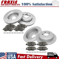 For 2008 -2012 Jeep Liberty Dodge Nitro Front and Rear Rotors Ceramic Brake Pads