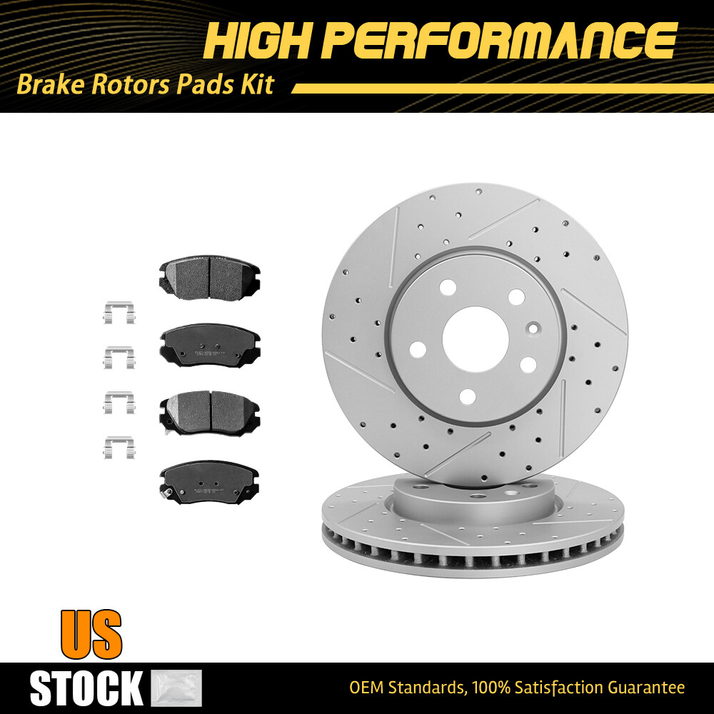 Front Disc Brake Rotor Ceramic Pads For Chevy Equinox Malibul Impala GMC Terrain