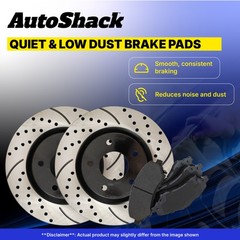 Front Drilled Slotted Brake Rotors Ceramic Pads for Toyota, RAV4 2006-2009