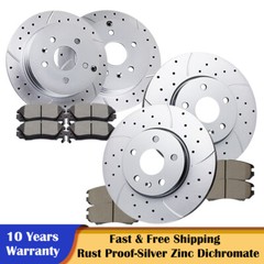 Front Rear Brake Rotors Disc and Pads Fit GMC Terrain Chevrolet Equinox Brakes