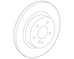 Genuine Mercedes-Benz Disc Brake Rotor 166-423-05-00