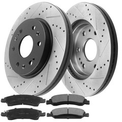 For GMC Sierra 1500 Brake Rotors and Brake Pads Front Disc Brake Kits 6 Lugs