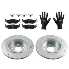 Rear Brake Disc&Ceramic Brake Pads Kit For Dodge Durango 2004-09/Ram 1500 2005-1