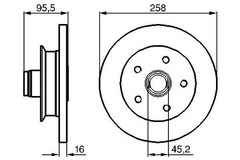 2x Brake Discs Pair Solid fits VW TRANSPORTER Mk3 1.9 Front 82 to 92 257.7mm Set