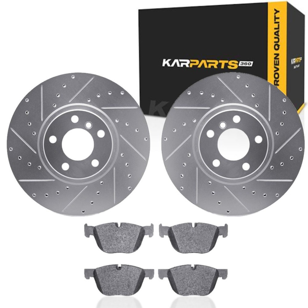 For Saab 9-5 2011 Rotor Set | Silver | Drilled And Slotted