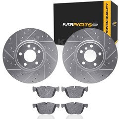 For Saab 9-5 2011 Rotor Set | Silver | Drilled And Slotted
