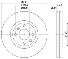 For Peugeot – 208 MK2 1.2 1.5D 2019-On Front 283mm Brake Discs and Pads