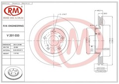 Rear Brake Rotor/Disc Fit For TOYOTA Camry