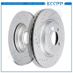 Front Drilled And Slotted Brake Rotors For 2002-2006 Mini Cooper 1.6L L4 2WD