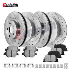 Front Rear Disc Brake Rotors Ceramic Brake Pads Kits for 2005-2009 2010 Scion TC