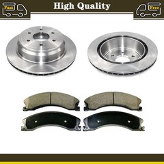 Rear disc brake pads and rotors Fits 2016 Nissan Titan XD 2017 Nissan Titan XD