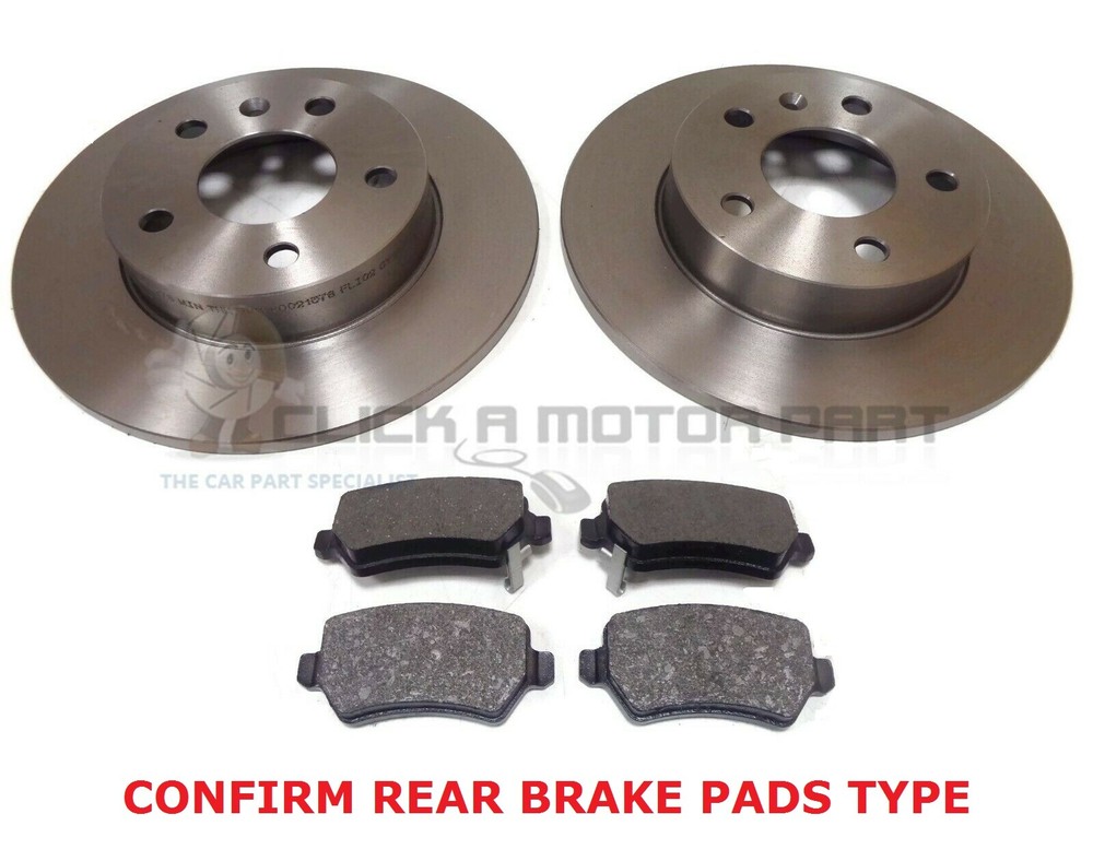 VAUXHALL ASTRA G MK4 GSI TURBO 1998-2004 REAR 2 BRAKE DISCS & PADS SET NEW