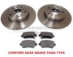 VAUXHALL ASTRA G MK4 GSI TURBO 1998-2004 REAR 2 BRAKE DISCS & PADS SET NEW