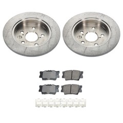 ADVICS Rear Rotors Akebono ProACT Ceramic Disc Brake Pad Kit For Toyota Camry