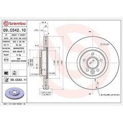 Brembo Prime Line UV Coated Vented Brake Disc 09.C542.11 – High Quality