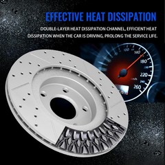 AWD Front Rear Drilled Brake Rotors For 2014-2018 Mazda 3 2019-2021 Mazda Cx-3