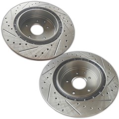 12.13 inch 308MM Rear DRILLED Brake Rotor Fit EX35 G25 G35 G37 M35 M45 350Z 370Z
