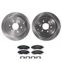 Rear Brake Rotors and Pads Set for Chevy Traverse 2009-2017 GMC Acadia 2007-2016