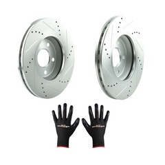 Front Drilled Brake Rotors Kit for Pontiac G5 2007-09/G6 2005-10/Pontiac 2006