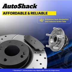 Rear Drilled Slotted Brake Rotors Pads Hubs for Honda, Odyssey 2005-2010