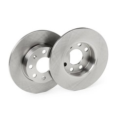 VAUXHALL CORSA C 1.0 1.2 2000-2006 FRONT 2 BRAKE DISCS AND PADS SET NEW (SOLID)
