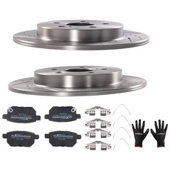 Rear Brake Rotors and Pads Set for Lexus CT200h 2011-2017/Toyota Prius 2010-2022