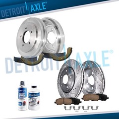 Front Drilled Rotors Pad Brake Drums Shoes Kit for Jeep Compass Dodge Avenger