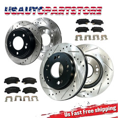 280mm Front 262mm Rear Rotor&Brake Pad fit Hyundai Elantra 2013 2014 2015 2016