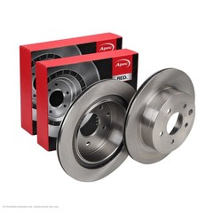 2x APEC Rear Brake Discs Fits NISSAN X-TRAIL I (T30) 2 110kW/150HP/1998cc